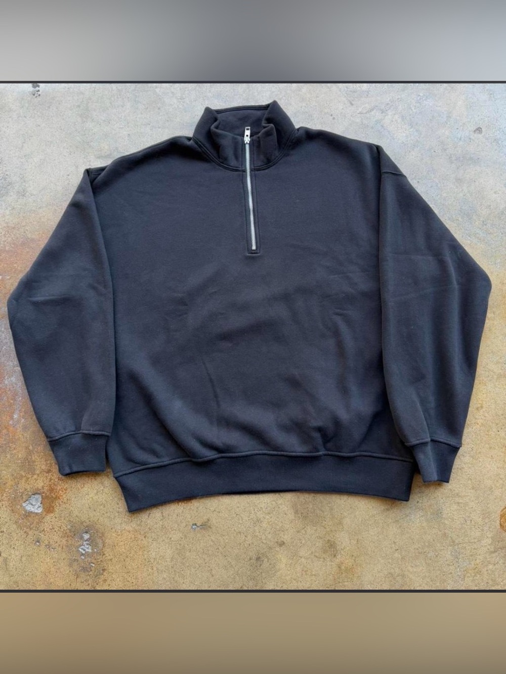 Abercrombie & Fitch Black Half-Zip Sweater